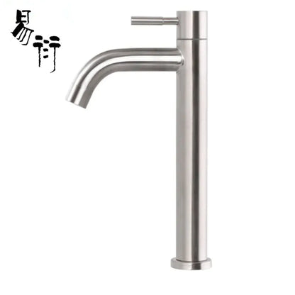 Roestvrijstalen wastafelkraan met één hendel voor de gootsteen