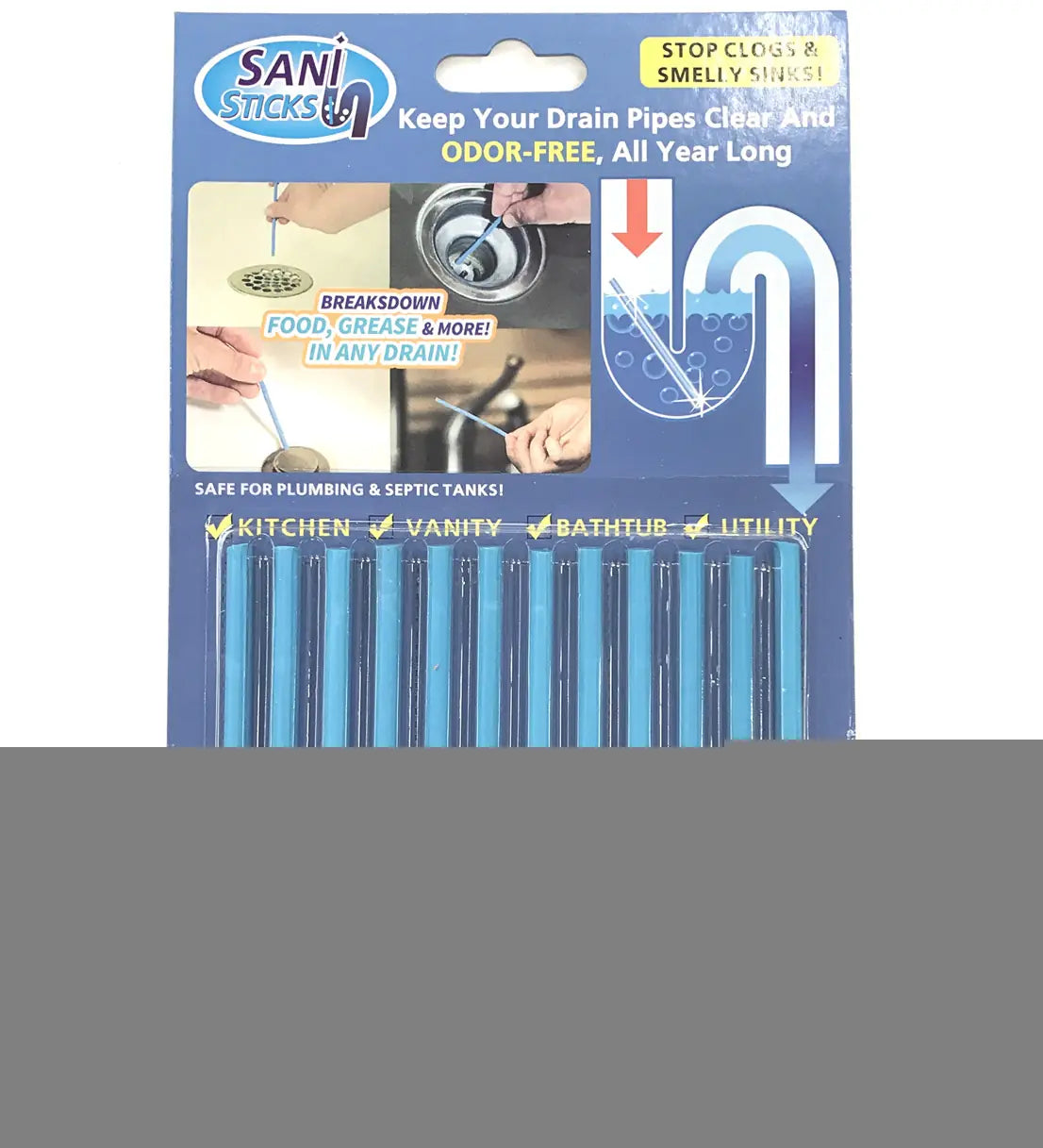 Afvoerreiniger sticks voor gootsteen