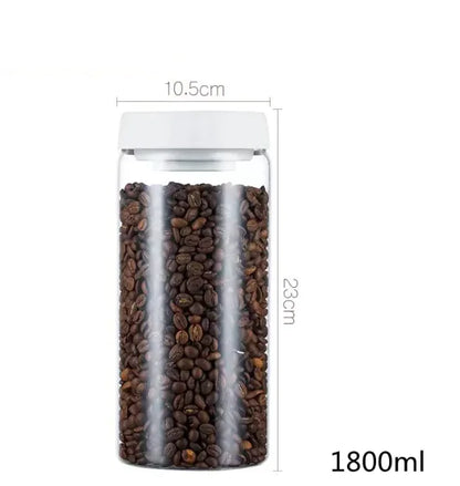 Vacuüm Glazen Voorraadpotten Set – Luchtdichte Bewaarpotten voor Maximale Versheid