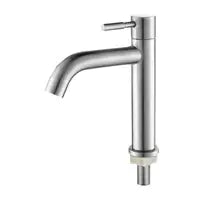 Roestvrijstalen wastafelkraan met één hendel voor de gootsteen