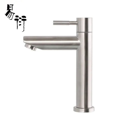 Roestvrijstalen wastafelkraan met één hendel voor de gootsteen